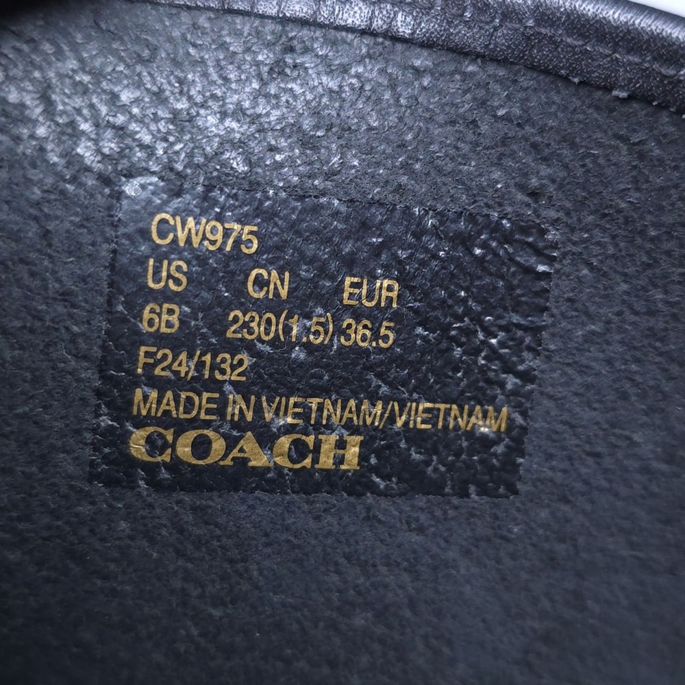 New COACH Daria Black Leather Moto Ankle Boots - Picture 8 of 9